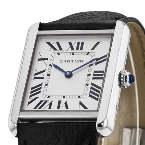 cartier tank green leather strap|cartier leather strap tank solo.